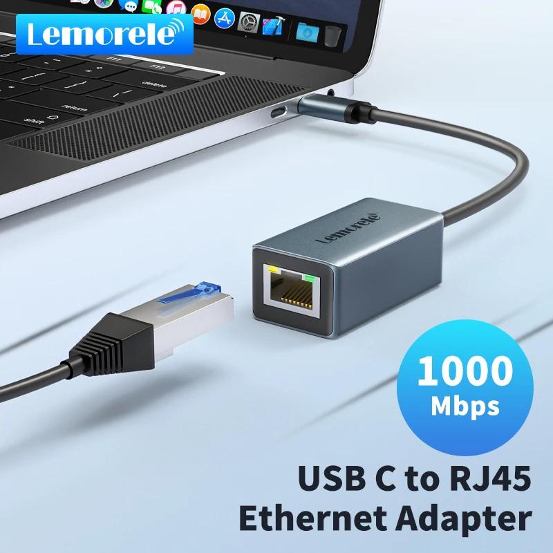 Lemorele CŸ-RJ45 LAN , ̴  USB-C, ƺ ũҺ PC  ǥñ , TC48 1000Mbps